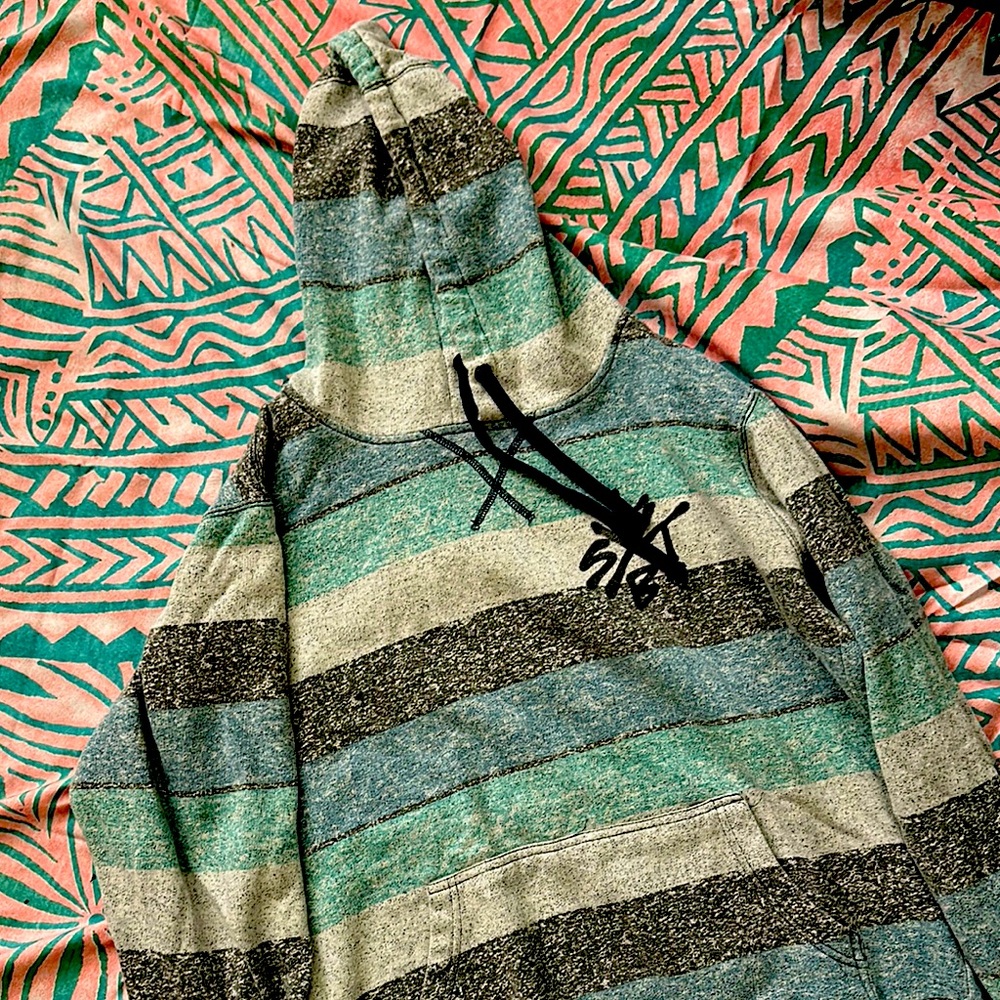 Striped Hoodie with Logo